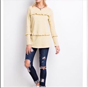 Jenna’s Yellow Ruffled Blouse